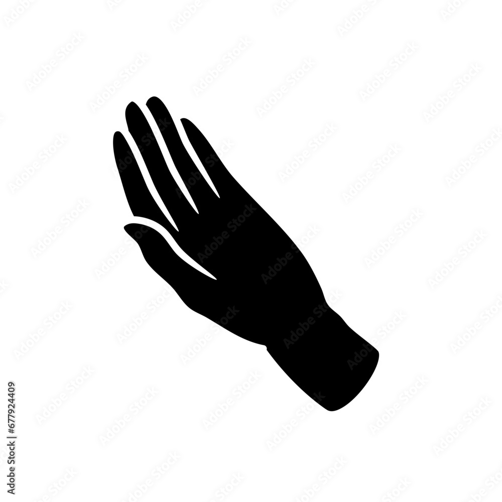 Obraz premium Silhouette Hand Gesture Vector Illustration 