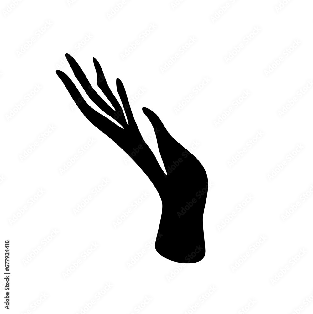 Silhouette Hand Gesture Vector Illustration Silhouette Hand Gesture Vector Illustration