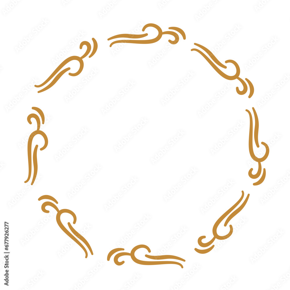 Round Border Frame, Mandala Round Ornate 