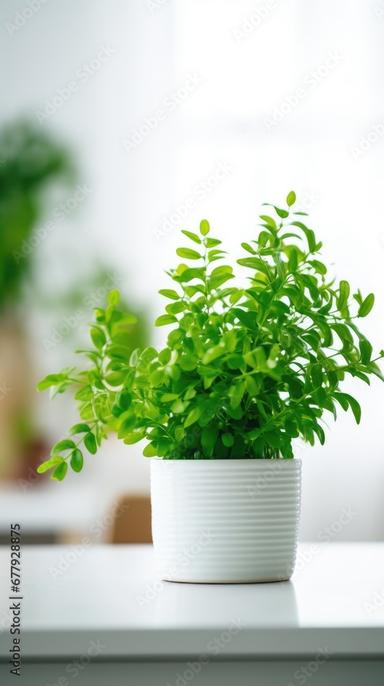 Fototapeta premium A potted plant sitting on top of a table