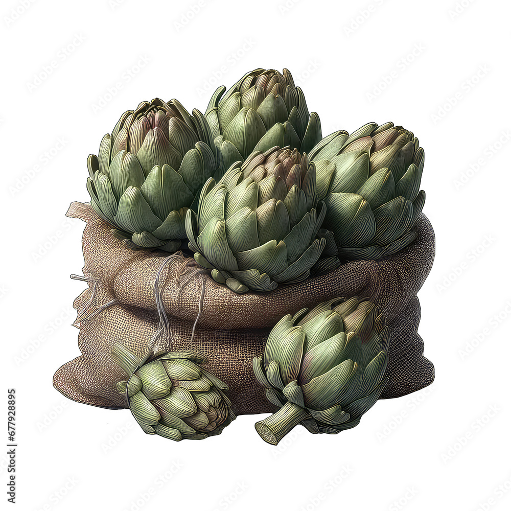 Obraz premium Artichoke Alchemy: GENERATIVE AI