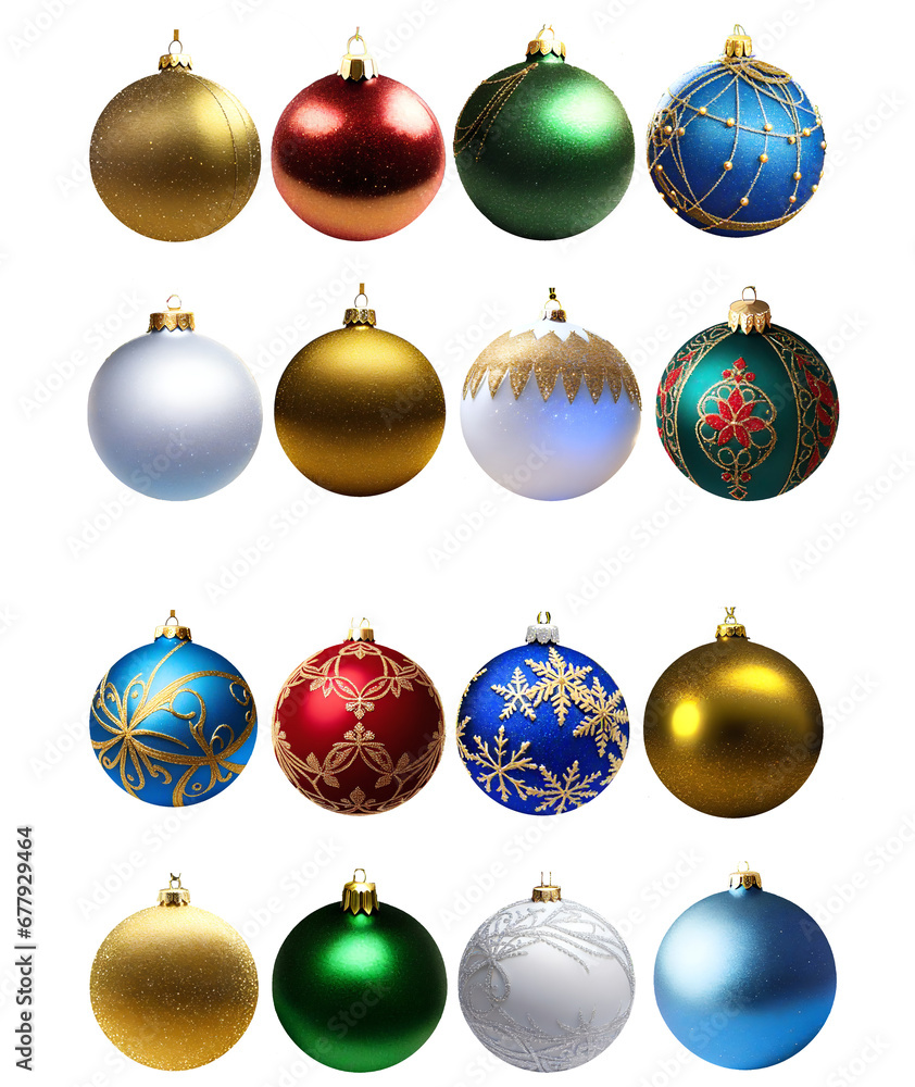 16 Bolas de enfeite de natal em PNG 4K 16 Bolas de enfeite de natal em PNG 4K