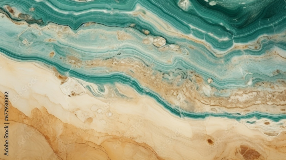 Beige Marble with Malachite Horizontal Background. Abstract stone texture backdrop. Bright natural material Surface. AI Generated Photorealistic Illustration. Beige Marble with Malachite Horizontal Background. Abstract stone texture backdrop. Bright natural material Surface. AI Generated Photorealistic Illustration.