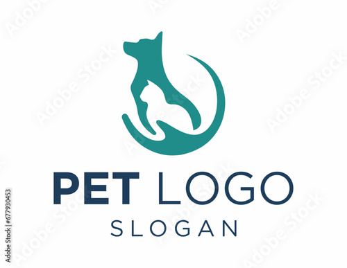 Logo about Pet created using the CorelDraw application. on a white background.