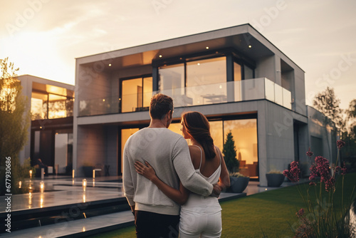 couple looking at new house