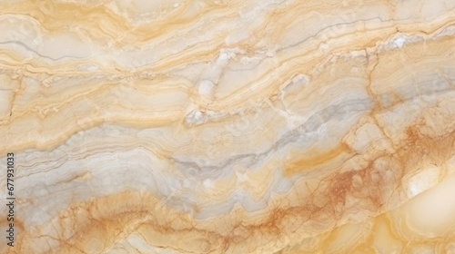 Beige Marble with Onyx Horizontal Background. Abstract stone texture backdrop. Bright natural material Surface. AI Generated Photorealistic Illustration.