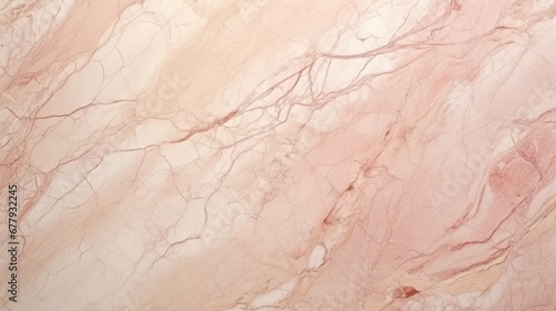 Beige Marble with Pink Veins Horizontal Background. Abstract stone texture backdrop. Bright natural material Surface. AI Generated Photorealistic Illustration.