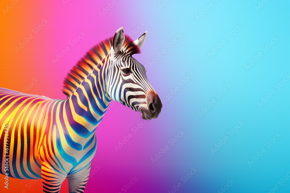 zebra with colorful background zebra with colorful background