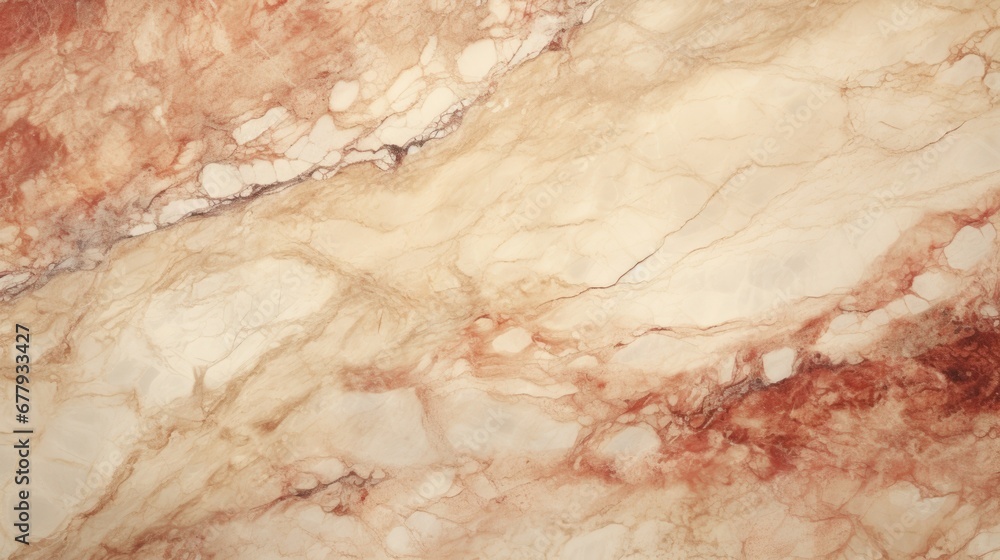 Beige Marble with Ruby Horizontal Background. Abstract stone texture backdrop. Bright natural material Surface. AI Generated Photorealistic Illustration. Beige Marble with Ruby Horizontal Background. Abstract stone texture backdrop. Bright natural material Surface. AI Generated Photorealistic Illustration.
