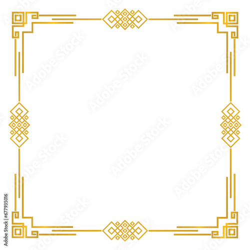 Gold chinese border frame
