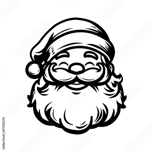 Vector cartoon Santa Claus character, hand drawn isolated on a white background