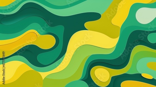 Collage of colors in shades of green and yellow for background