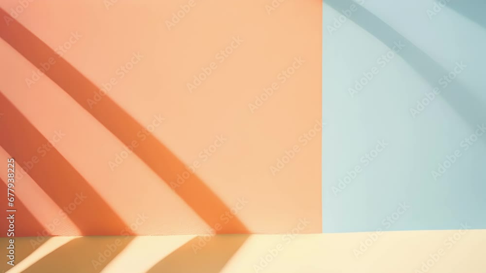A summery and beachinspired abstract background showcasing vibrant colors and playful shadows. The light from a window casts energetic and layered shadows on a textured, sandy surface. A summery and beachinspired abstract background showcasing vibrant colors and playful shadows. The light from a window casts energetic and layered shadows on a textured, sandy surface.