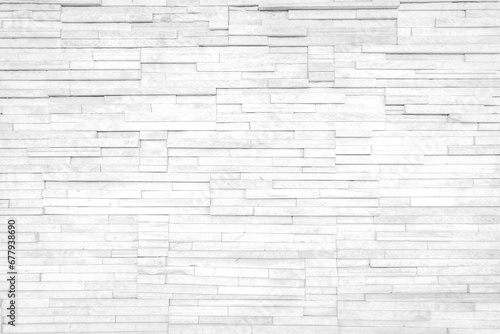 White brick wall background in rural room famed modern or kitchen wallpaper concept stonework texture. 
