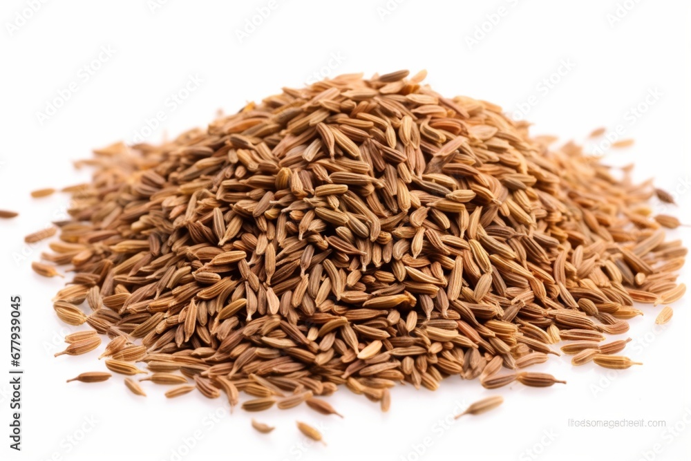 Cumin Seeds on isolated white background. Cumin Seeds on isolated white background.