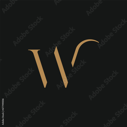 Modern and luxurious geometric W initial letter logo element. Logo for business, letter, business card, brand and company.