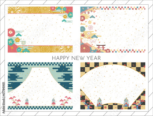 新年に使いやす和風フレームセット