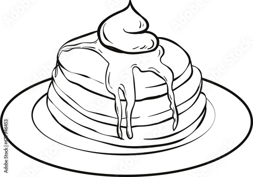 pancake handdrawn