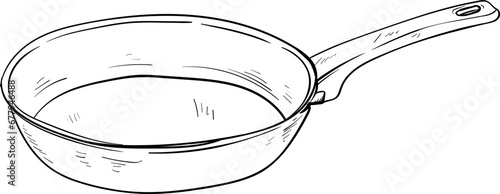 frying pan handdrawn