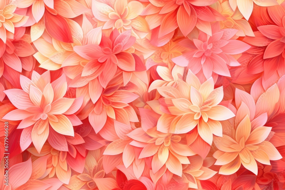 Vibrant floral wallpaper design with delicate gradient petals perfect for backgrounds and prints.
