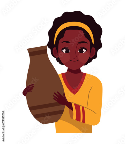 kwanzaa woman with vase