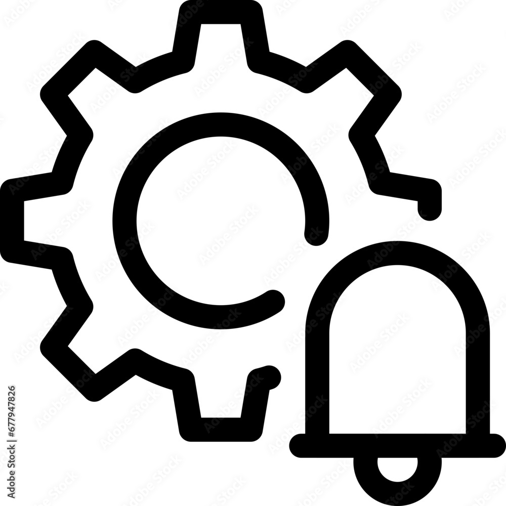 notification bell setting icon