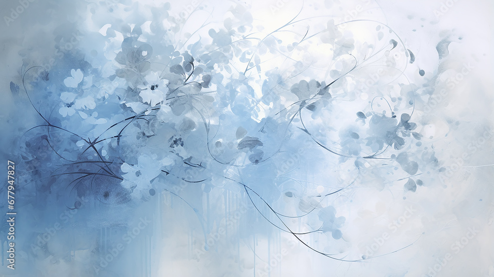 light gray-blue abstract watercolor background november style, cool tones soft copy space