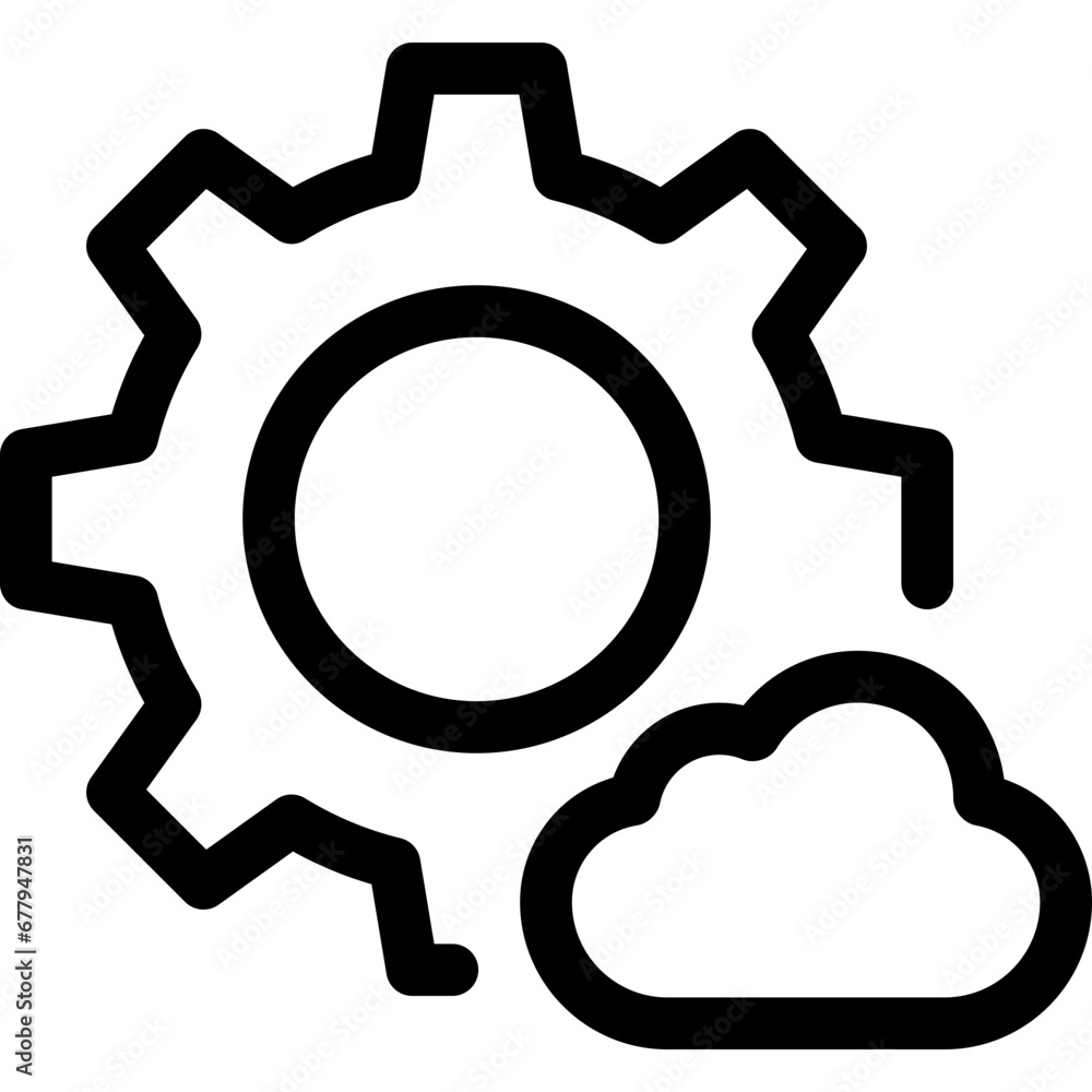 cloud setting icon cloud setting icon
