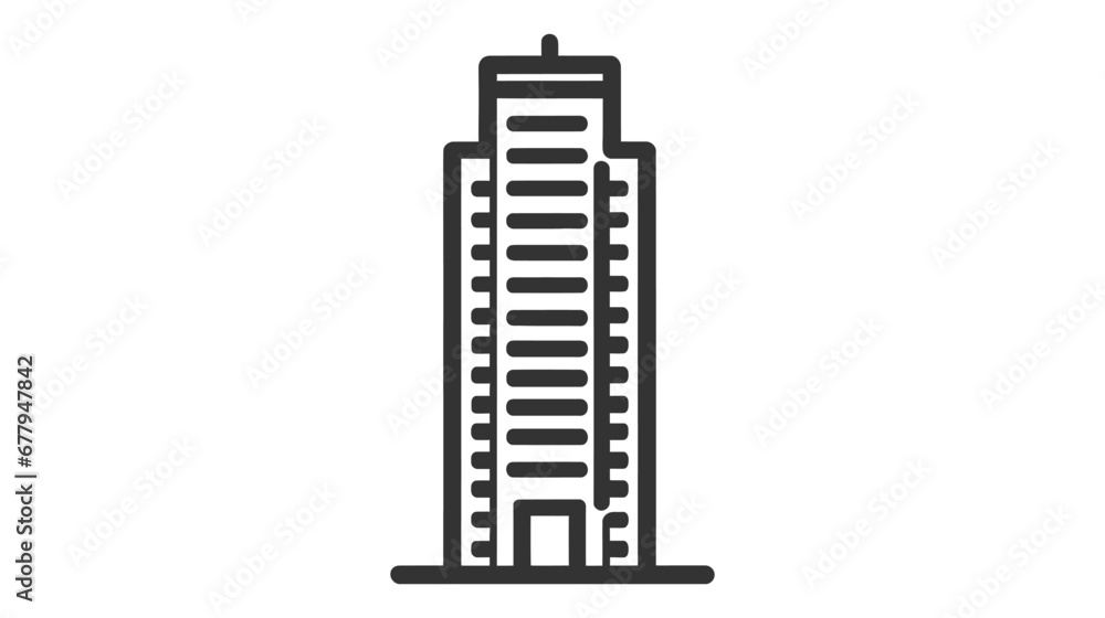 Skyscraper icon on white background