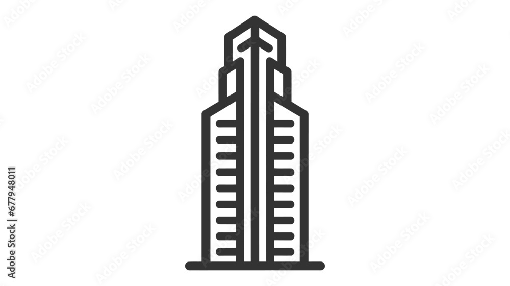 Skyscraper icon on white background Skyscraper icon on white background