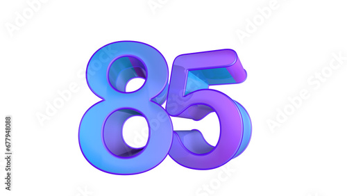 3d number 85 