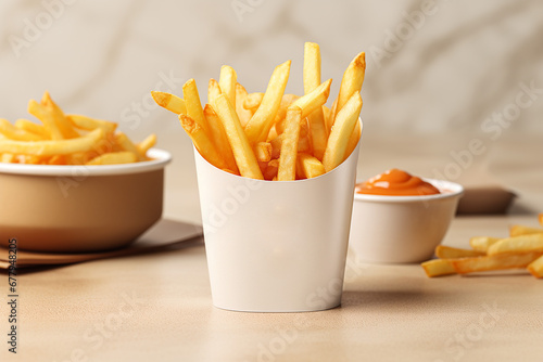 French Fries Mockup Template