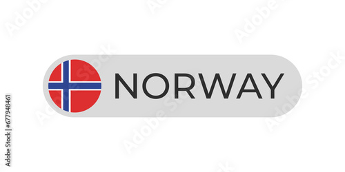 Norway flag with text transparent background file format png, Norway text lettering template illustration for tittle design, Norway circle flag element  photo