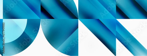 Minimalist marvel - squares and circles unite in harmonious geometry. Muted tones weave serene backdrop where structured tiles form dance of timeless elegance, epitomizing modern simplicity