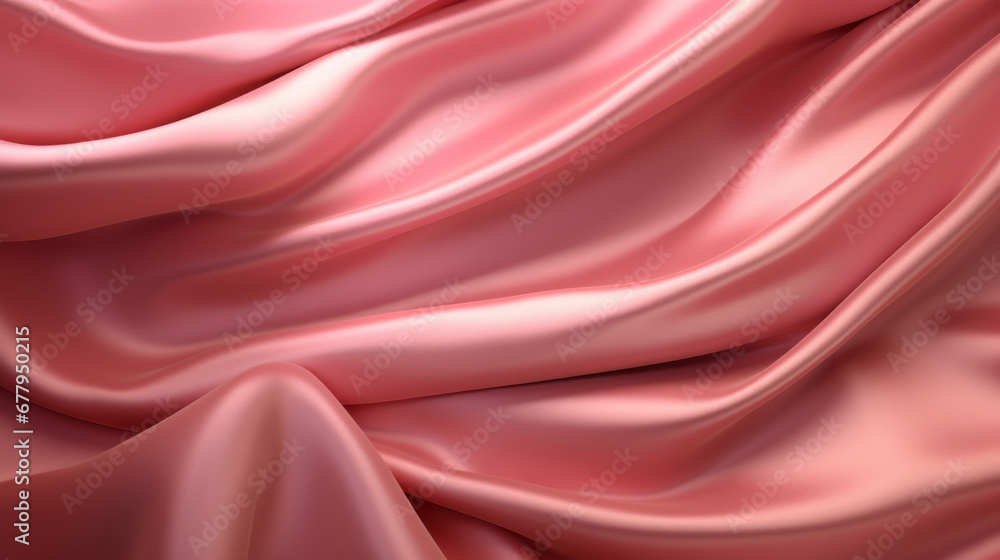 Obraz premium Pink silk texture. Soft waves.