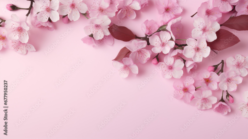 Sakura on pink background Sakura on pink background
