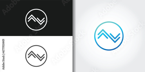 abstract resident logo set
