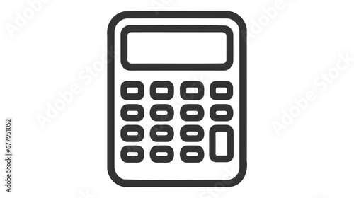 Calculator icon vector. Savings, finances sign isolated on white, economy concept.