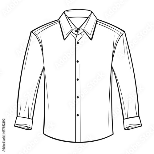 Simple sketch Illustration of Man's Shirt. Vector SVG