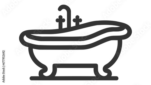 Bathtub icon isolated on white background
