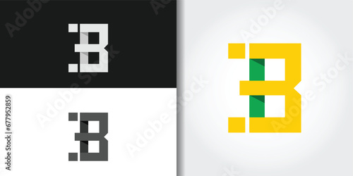 rigid letter b logo set