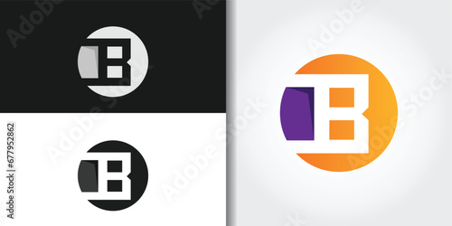 rigid letter b logo set