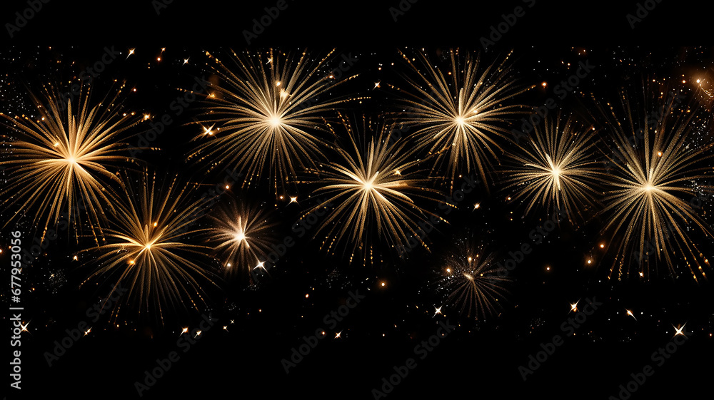 golden fireworks explosions on a black background frame festive fireworks in the dark golden fireworks explosions on a black background frame festive fireworks in the dark