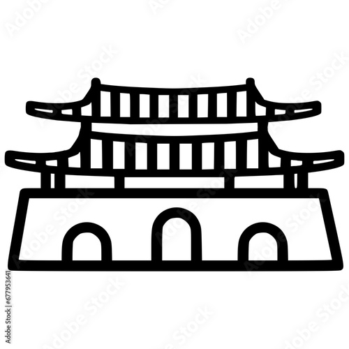 Gwanghwamun vector icon 