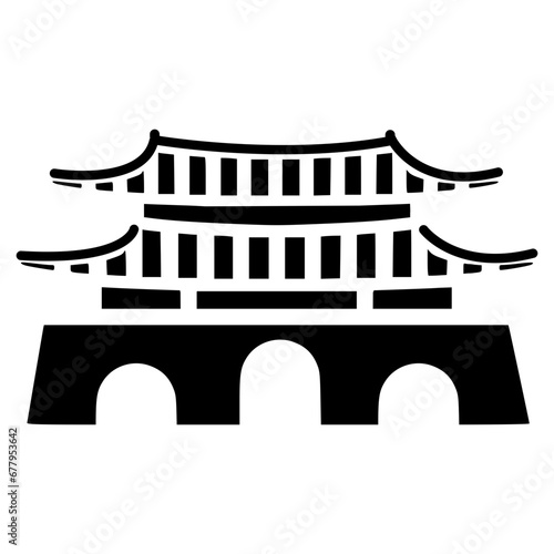 Gwanghwamun vector icon 