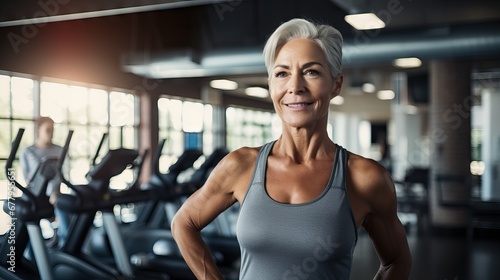 Active Mature Woman Achieving New Year s Fitness Goals