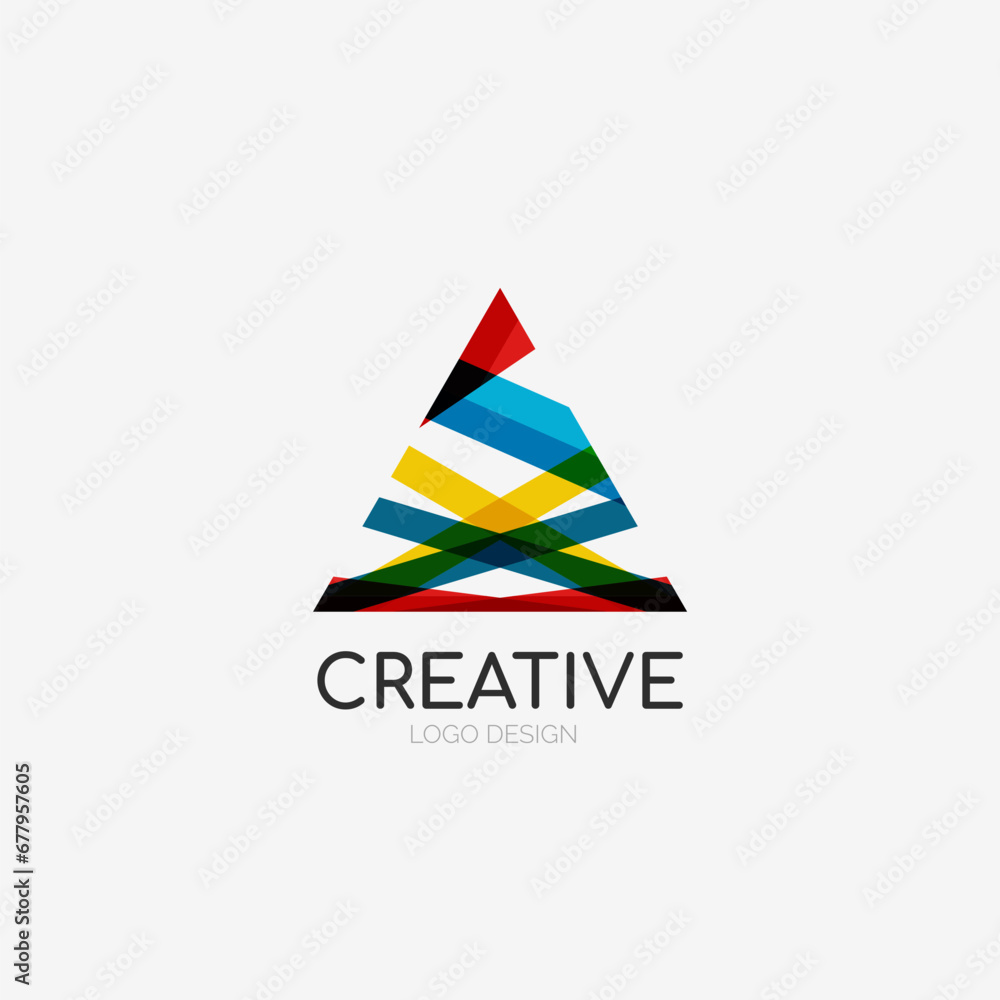 Triangle abstract logo, business emblem icon Triangle abstract logo, business emblem icon