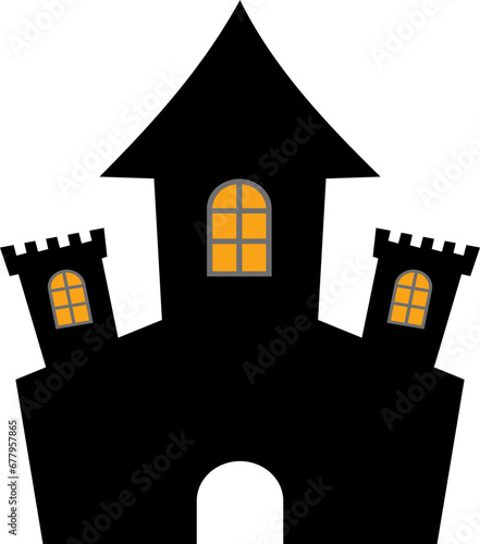 Scary house illustration