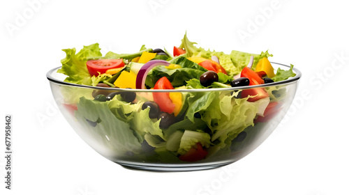 Fresh Vegetable Salad On Transparent / No Background. Generated with AI.