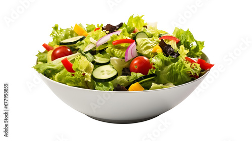Fresh Vegetable Salad On Transparent / No Background. Generated with AI. photo